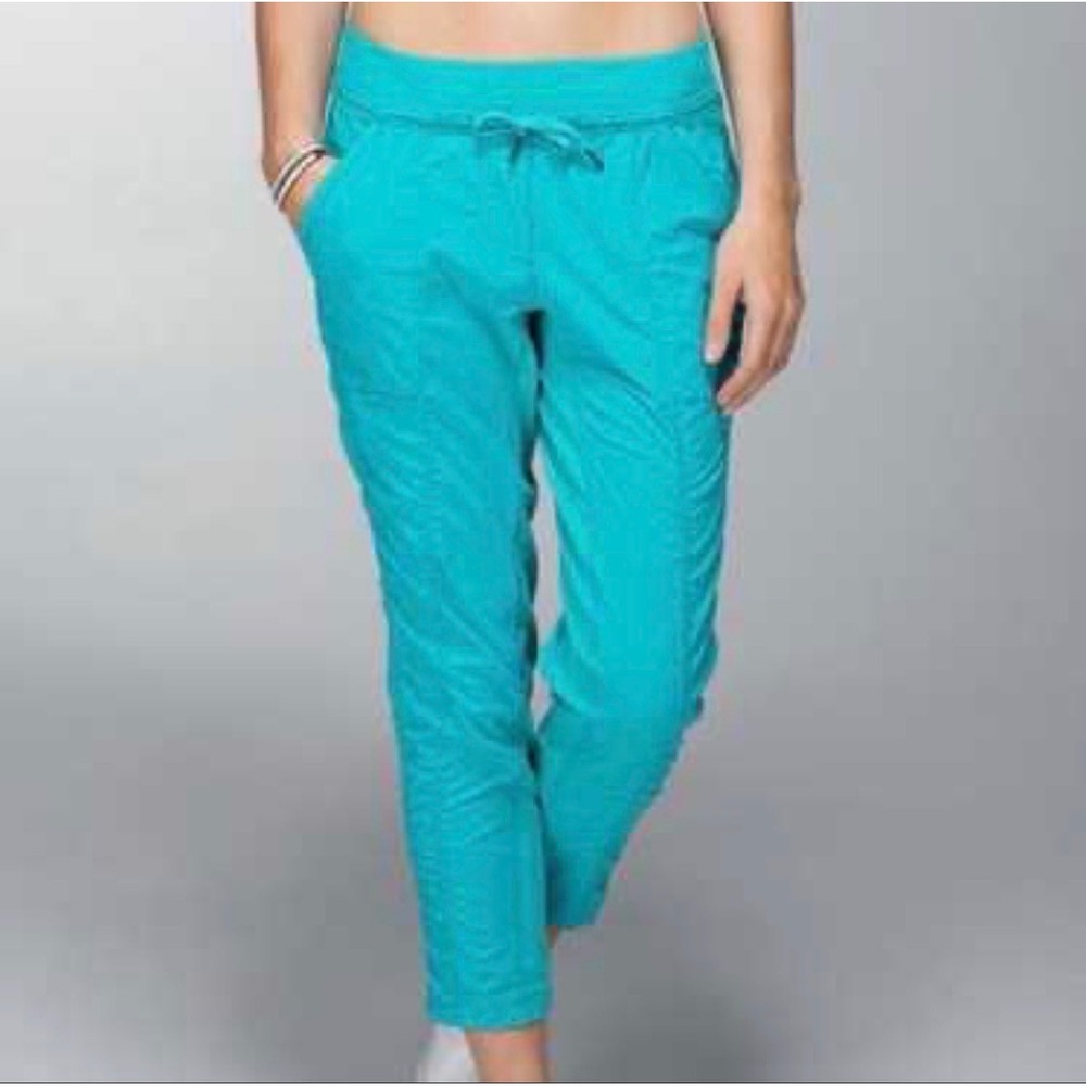 Lululemon Street To Studio Pant II 12 Teal Blue Ripstop Crop Activewear